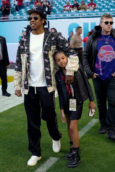 Celebs at Super Bowl LIV Jay-Z and Blue Ivy