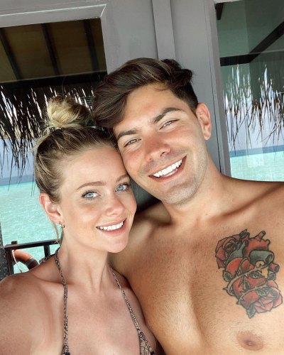 Bachelor in Paradise Stars Dylan Barbour and Hannah Godwin Cuddle Up While on Vacation in Maldives