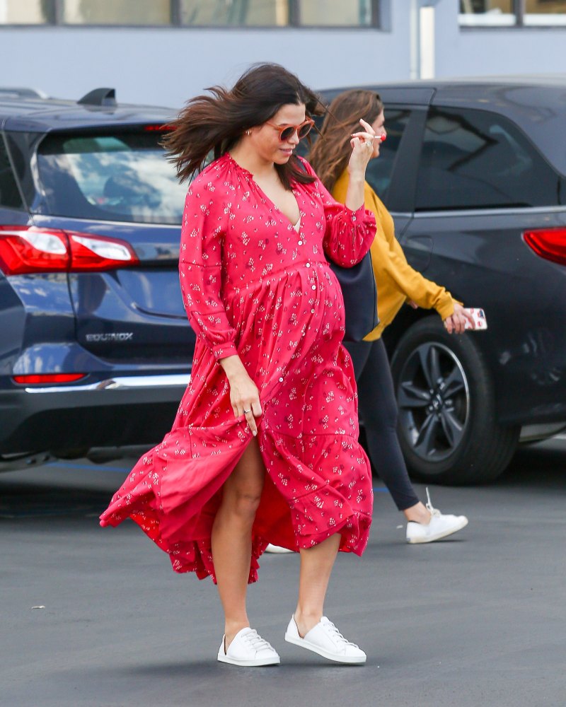 Jenna Dewan Flaunts Baby Bump in Pink Dress