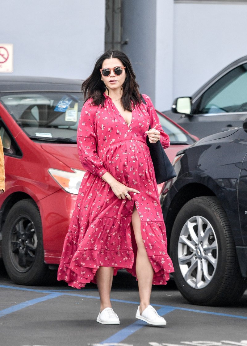 Jenna Dewan Flaunts Baby Bump in Pink Dress