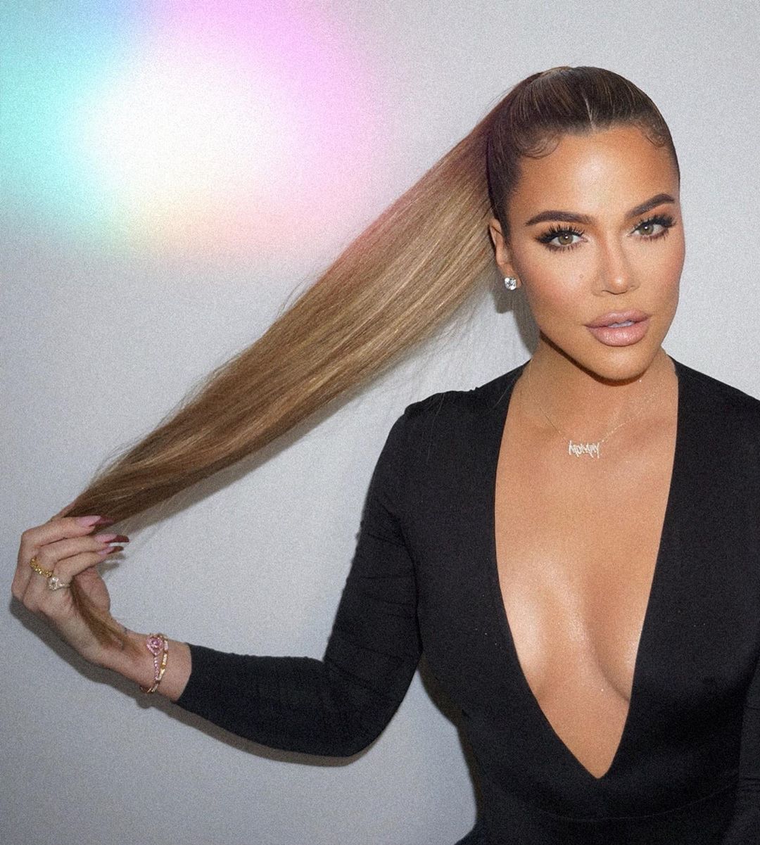 Khloe Kardashian Bronde Ponytail