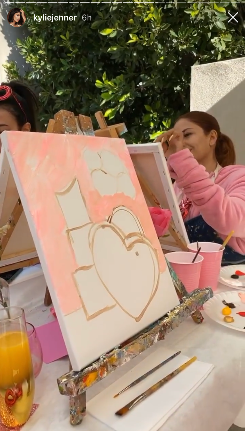 Kylie Jenner Valentine's Day Drink and Draw Party