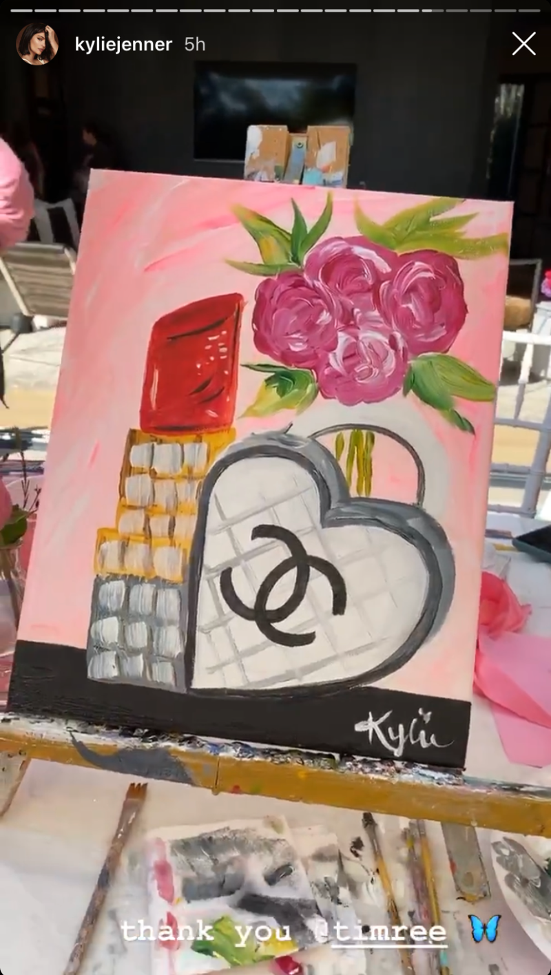 Kylie Jenner Valentine's Day Drink and Draw Party