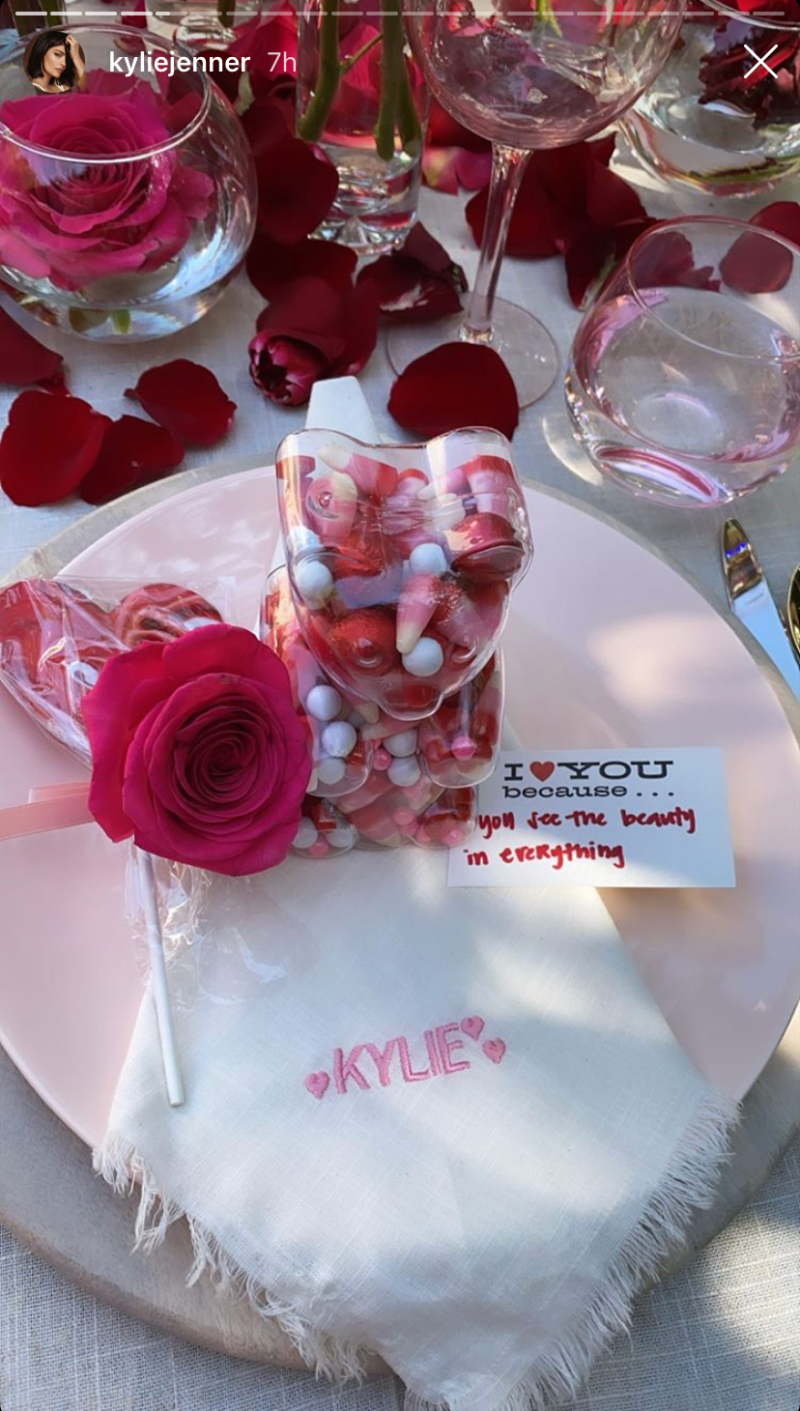 Kylie Jenner Valentine's Day Drink and Draw Party