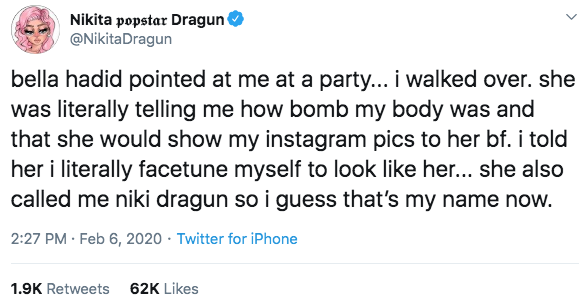 nikita-dragun-bella-hadid-tweet