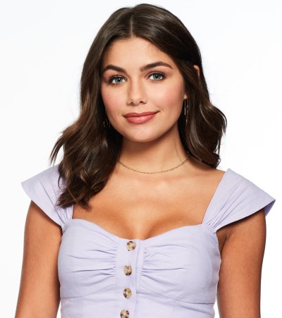 Bachelor Contestant Hannah Ann Sluss Headshot Purple Top
