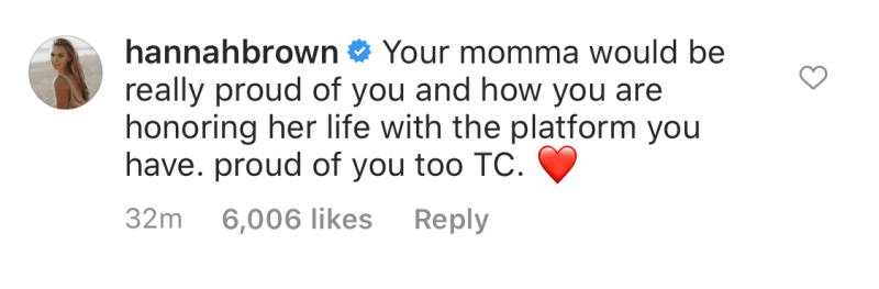 Bachelorette Hannah Brown Supports Tyler Cameron After Mom Andrea's Death