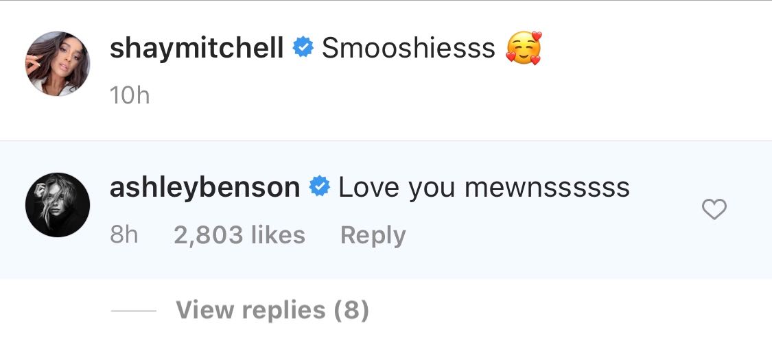 Ashley Benson Comments Love you on Selfie With Ashley Benson