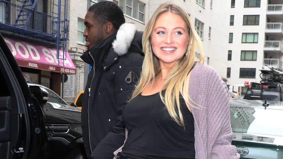 Pregnant Iskra Lawrence and her boyfriend, Philip Payne, Hold Hands in NYC