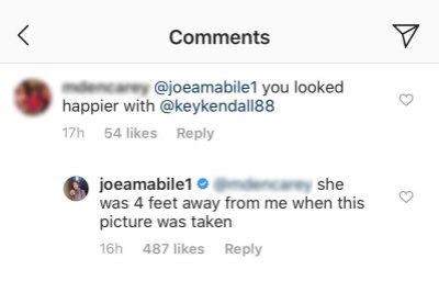 Joe Amabile Instagram Comments