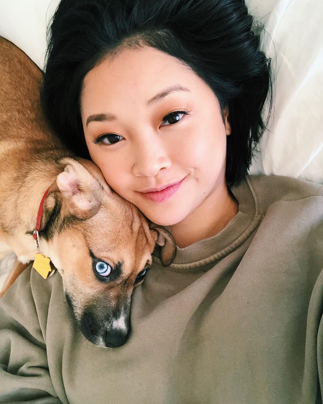 Lana Condor's Dog Emmy on Instagram
