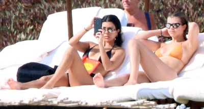 Sofia Richie and Kourtney Kardashian Sit in Bikinis in Mexico