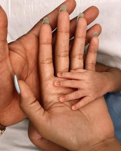 Malika Haqq's Son's Hands