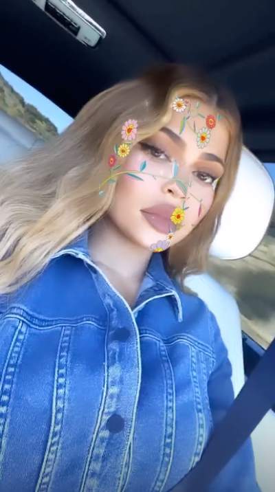 Kylie Jenner Listens to Travis Scott Song in the Car on Instagram Story