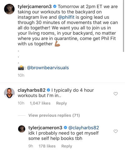Tyler Cameron and Clay Harbor IG
