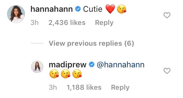Hannah Ann Comments Cutie on Madison Prewetts Instagram Photo After Peter Split