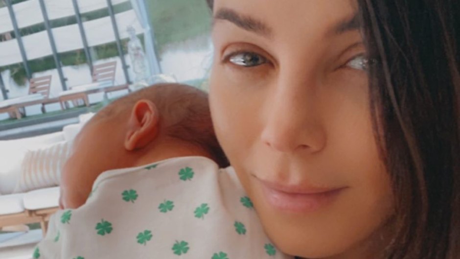 Jenna Dewan Holds Baby Callum in Four Leaf Clover Onesie for St Patricks Day