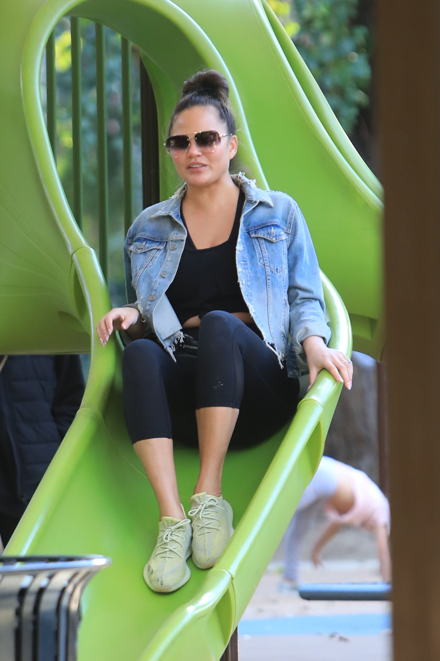 Chrissy Teigen and John Legend Take Luna and Miles to the Park