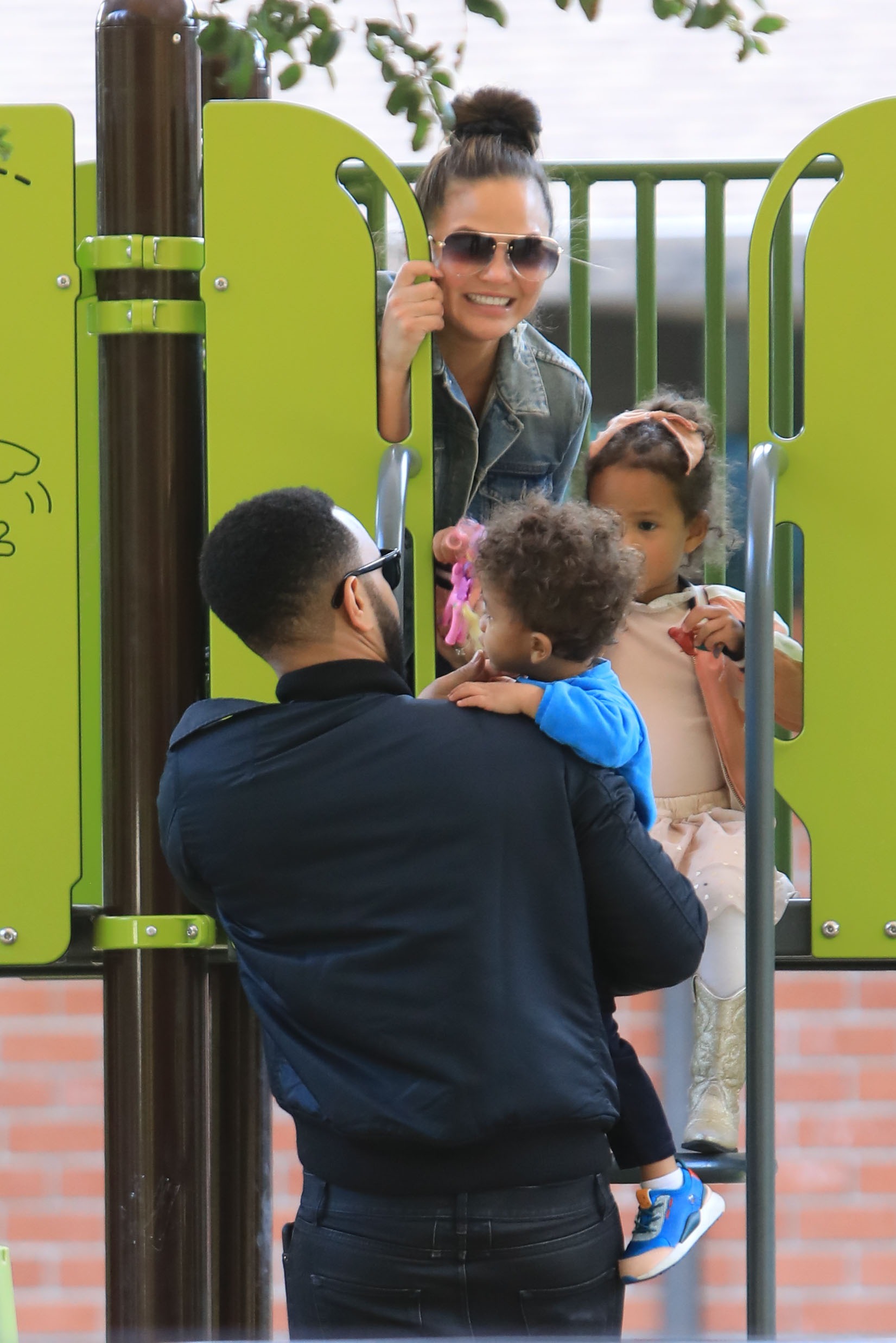 Chrissy Teigen and John Legend Take Luna and Miles to the Park