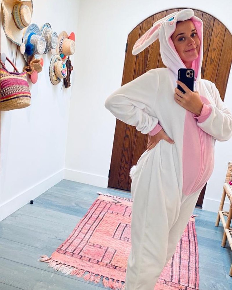 Katy Perry Shows Off Baby Bump in Bunny Costume on Easter