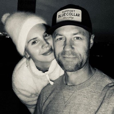 Sean Larkin Wears Hat and Smiles With Ex Girlfriend Lana Del Rey in White Fuzzy Beanie