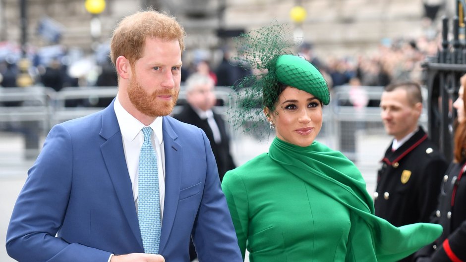Meghan Markle Wears Green Dress and Matching Hat With Prince Harry in Blue Suit on Commonwealth Day