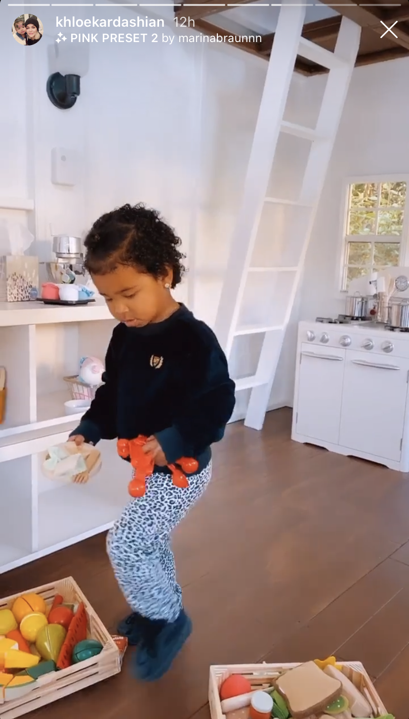 Khloe Kardashian Shares Video Of True Thompson Cooking For A Doll