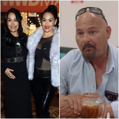 Nikki, Brie Bella and Their Dad Jon Gacia