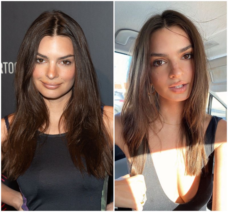 Emily Ratajkowski Hair Cut in Quarantine Before and After