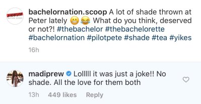 Bachelor Contestant Madison Prewett responds to shady comment about kelley flanagan and peter weber