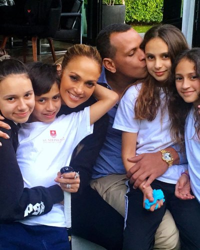 Jennifer Lopez and Alex Rodriguez and Their Kids