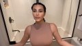 Kim Kardashan Doing her Makeup at Home