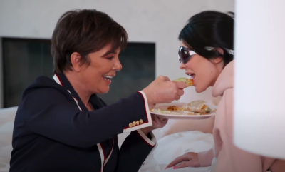 Kris Jenner Feeds Kylie Jenner Tacos in Bed