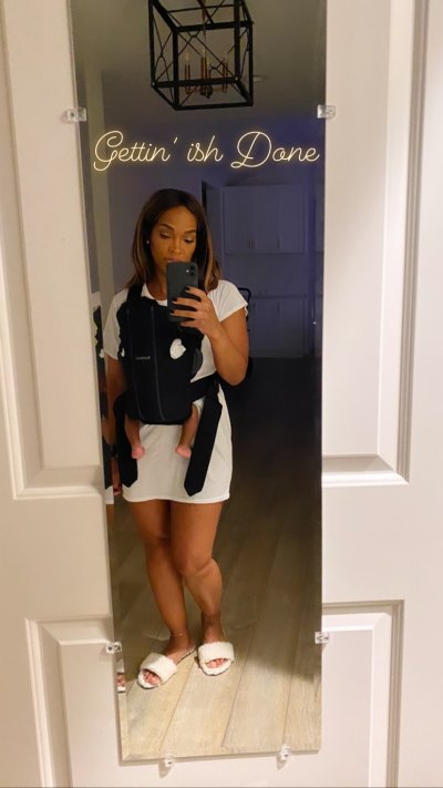 Malika Haqq Snaps a Mirror Selfie With Newborn Son Ace Flores
