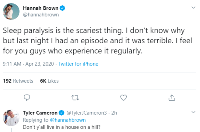 Tyler Cameron Teases Hannah Brown