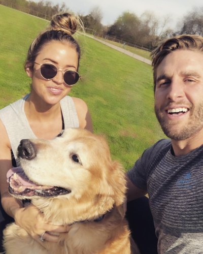 Bachelorette Kaitlyn Bristowe Poses With Ex Fiance Shawn Booth and Dog Tucker
