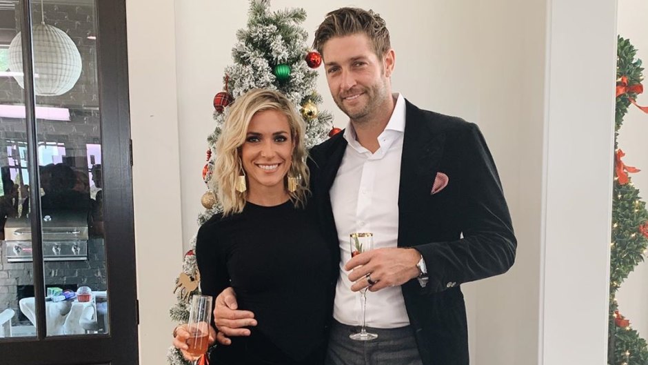 Kristin Cavallari Smiles in Black Dress and Strappy Heels With Jay Cutler in Grey Jeans and Blazer