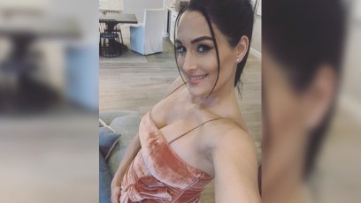 pregnant nikki bella flaunts baby bump in bed