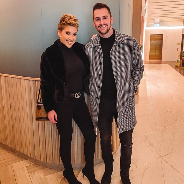Savannah Chrisley Wears All Black Outfit With fiance Nic Kerdiles in Black Outfit and Checkered Coat