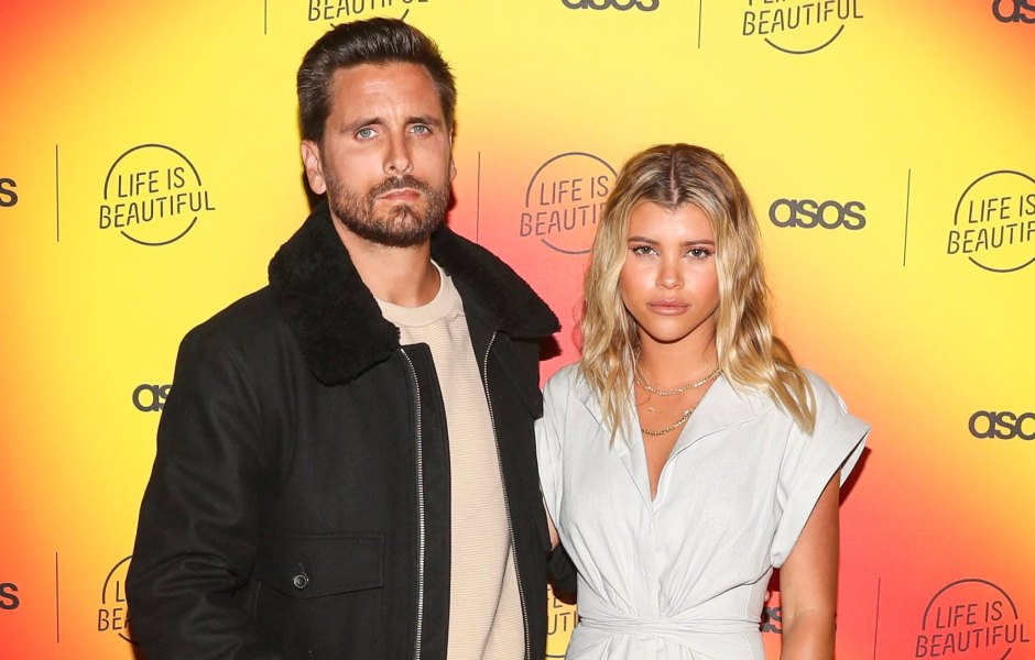 Scott Disick Smiles in Jeans and a Jacket With Girlfriend Sofia Richie in Jumpsuit