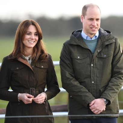 Kate Middleton and Prince William Smile Outside Wearing Green Coats