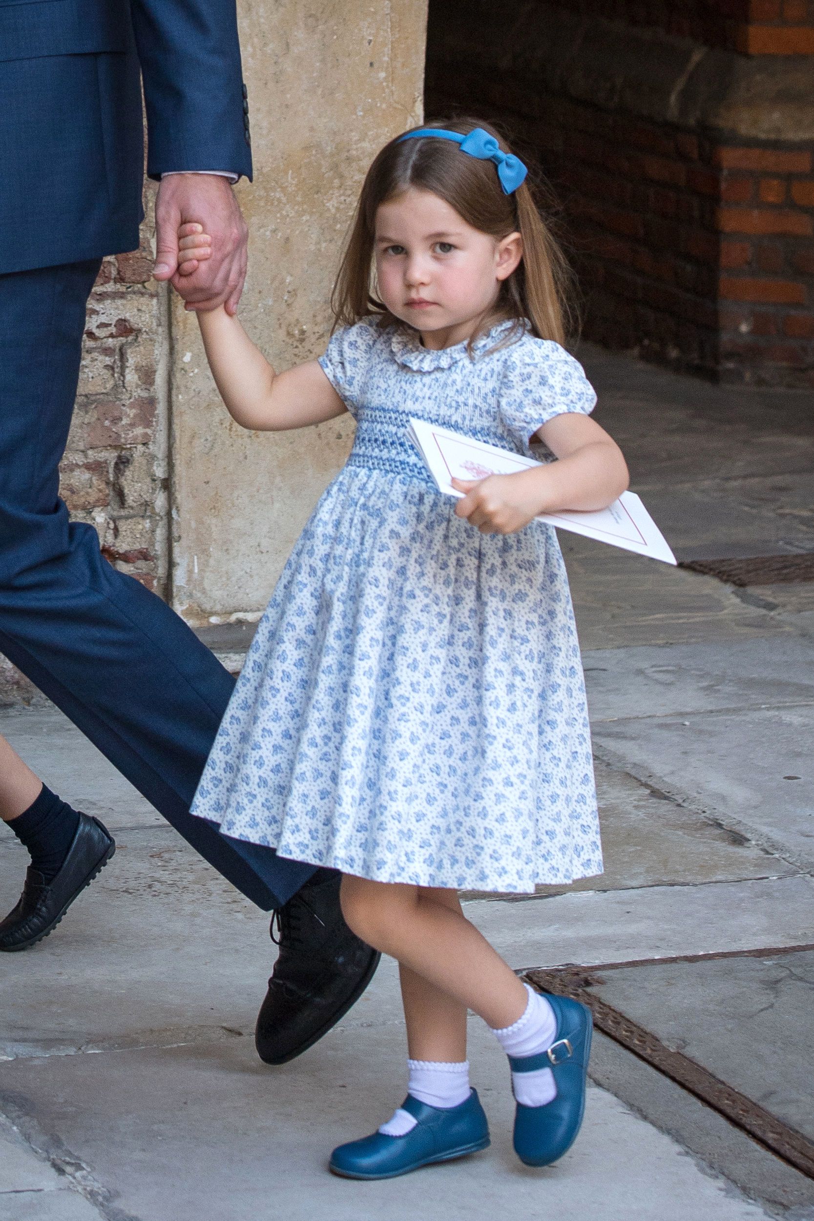 Princess Charlotte Wears Blue Dress