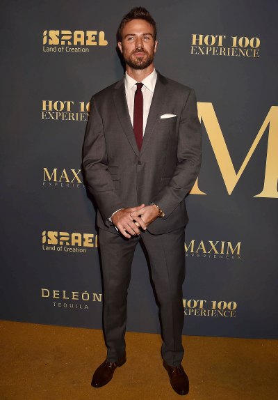Bachelor Nation Alum Chad Johnson Wears Grey Suit and Red Tie