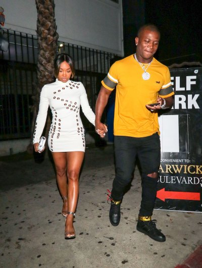Malika Haqq Wears White Dress and Holds Hands With Ex OT Genasis in Yellow Shirt and Pants