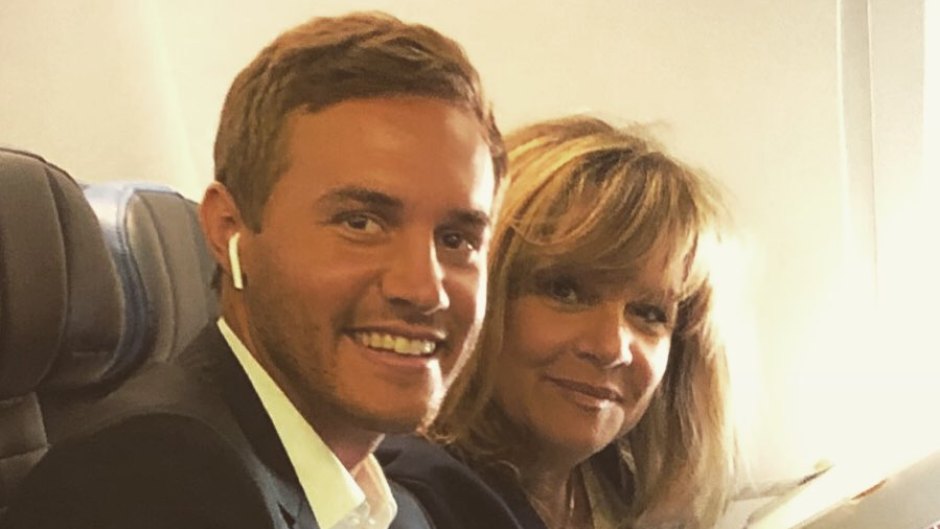 Bachelor Peter Weber Smiles on Plane With mom Barbara Weber
