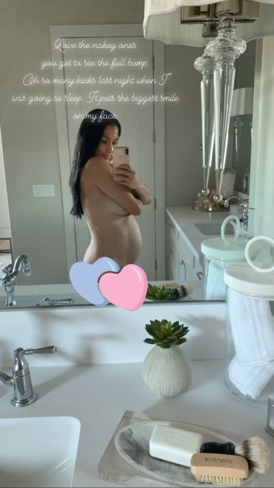 Nikki Bella Shares Nude Pregnancy Photo of 25 Week Baby Bump