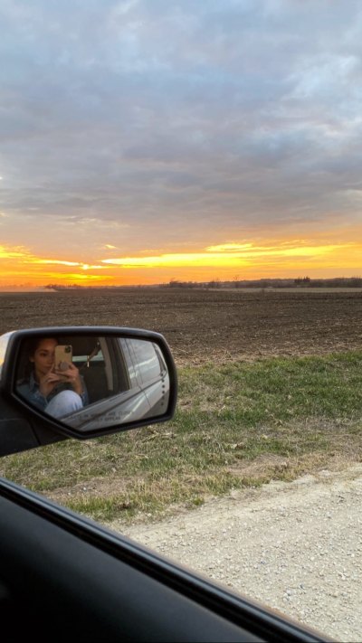 Bachelor Star Victoria Fuller Takes Photo in Car of Chris Soules Farm and Sunset