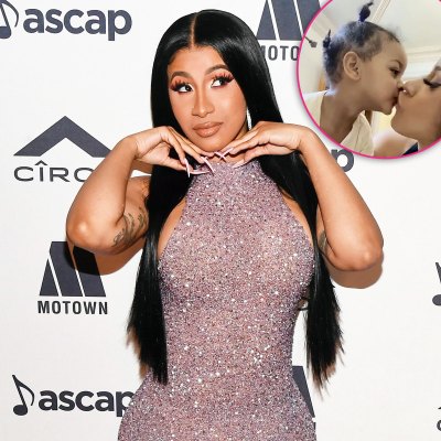 Cardi B Records Her Daughter Kulture Giving Her a Big Smooch