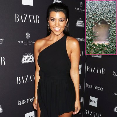 Kourtney Kardashian House Features a Gorgeous Flower Wall