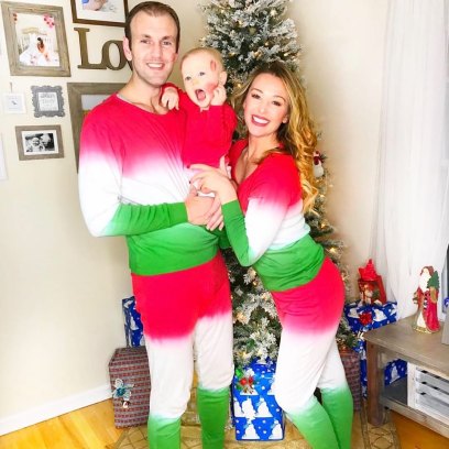 Married at First Sight couple Jamie Otis and Doug Hehner Pose in Christmas Outfits With Daughter Henley